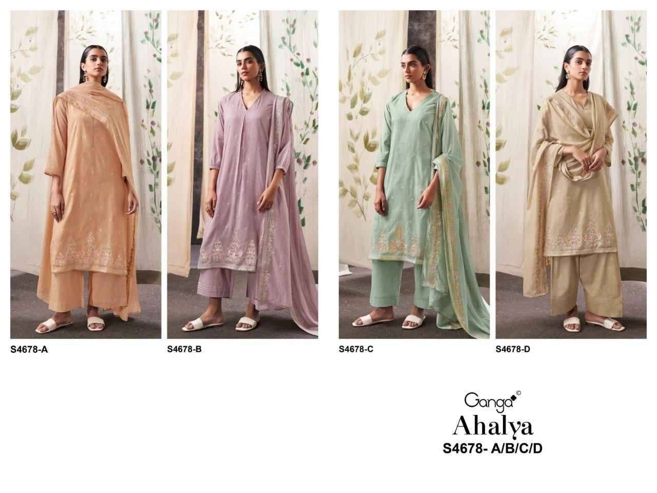 AHALYA 4678 Series By Ganga Fashion Beautiful Festive Suits Stylish Colorful Fancy Casual Wear & Ethnic Wear PREMIUM COTTON Print Dresses At Wholesale Price